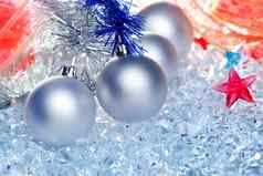 圣诞节装饰物银冬天冰