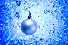 圣诞节银小玩意蓝色的冬天冰