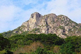 狮子岩石狮子山在香港香港象征