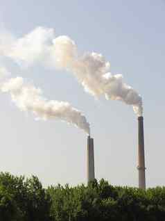 烟囱污染全球气候变暖