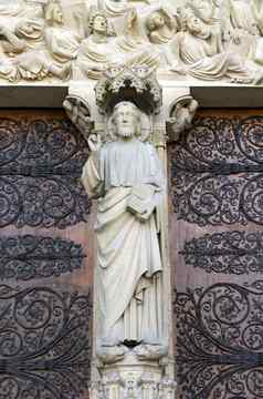 耶稣雕像夫人巴黎巴黎圣母院巴黎