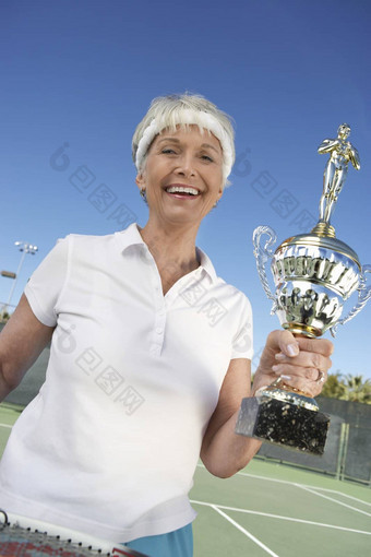 微笑女人网球奖杯