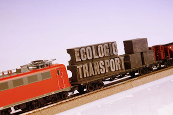 火车模型运输概念