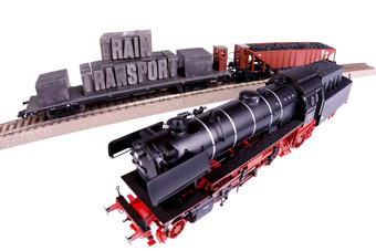 火车模型运输概念