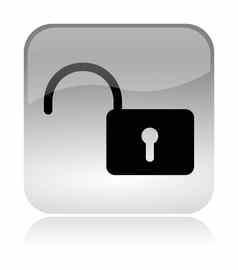 解锁安全挂锁网络接口图标
