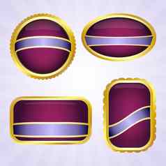 紫色的徽章丝带
