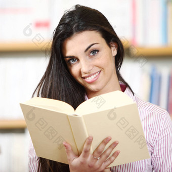 微笑女学生书手书店模型