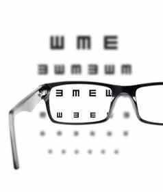 视线测试眼睛眼镜