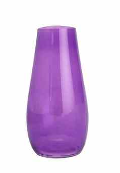 紫色的花瓶孤立的白色背景