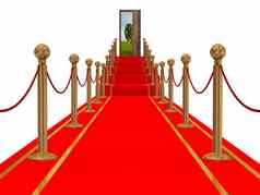红色的地毯路径楼梯图像