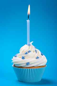 蓝色的生日蛋糕