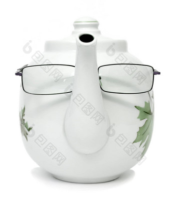 瓷茶壶眼镜