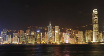 在香港香港城市景观晚上