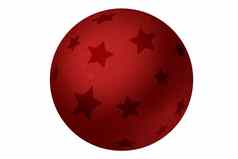 红色的桑纸圣诞节球