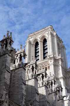 具有里程碑意义的哥特大教堂巴黎圣母院引用岛巴黎从