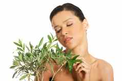 女人健康皮肤橄榄树