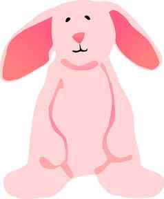 粉红色的复活节兔子