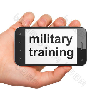 教育概念军事培训智能手机
