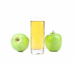 绿色苹果汁玻璃