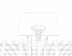 篮球法院线框架