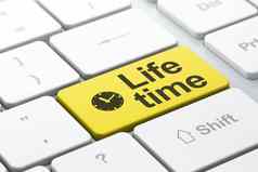 时间轴概念时钟生活时间电脑键盘背景