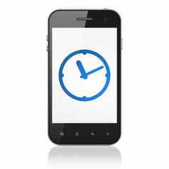 时间轴概念时钟智能手机