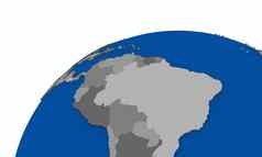 南美国地球政治地图