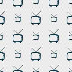 复古的模式标志图标电视集象征无缝的摘要背景几何形状