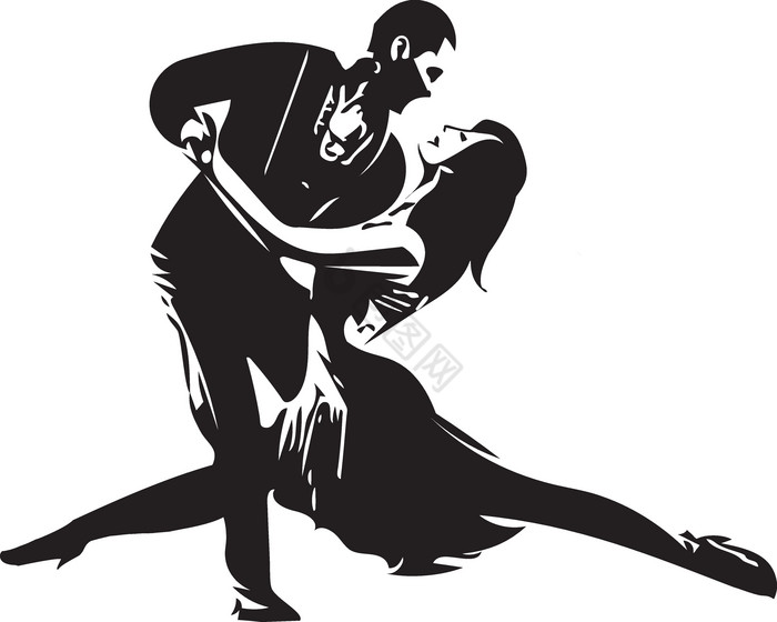 拉丁美洲人跳舞夫妇插图