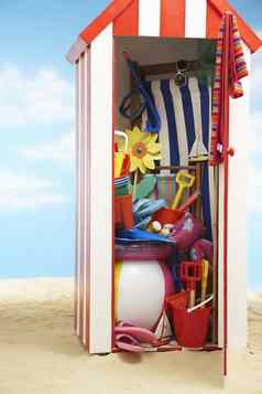 海滩存储小屋海滩玩具
