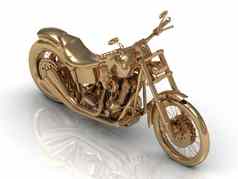 金雕像强大的摩托车