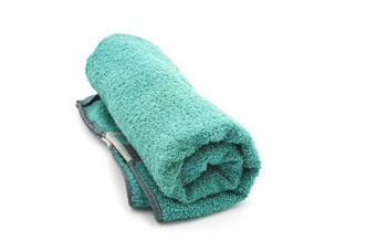 绿色羊毛毛巾
