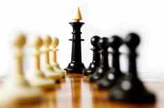 行国际象棋棋子黑色的王
