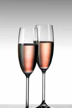 眼镜粉红色的香槟
