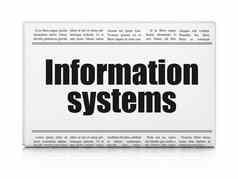 信息概念报纸标题信息系统
