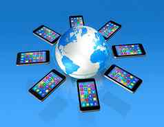 智能手机世界全球全球沟通
