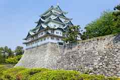 名古屋城堡在金老虎鱼头一对被称为王