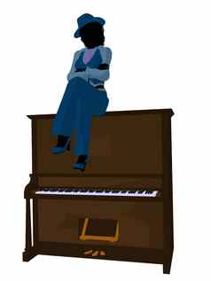非洲美国爵士乐音乐家插图