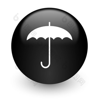 <strong>伞</strong>黑色的光滑的互联网图标