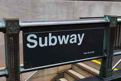 纽约城市地铁标志