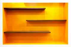 橙色空现代设计货架上墙