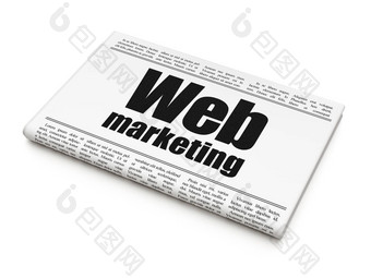 网络设计概念报纸标题网络市场营销