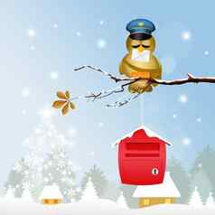 鸟邮递员圣诞节