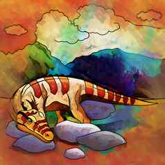 恐龙栖息地插图heterodontosaur
