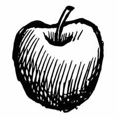 苹果涂鸦手画