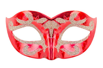 威尼斯红色的狂欢节面具