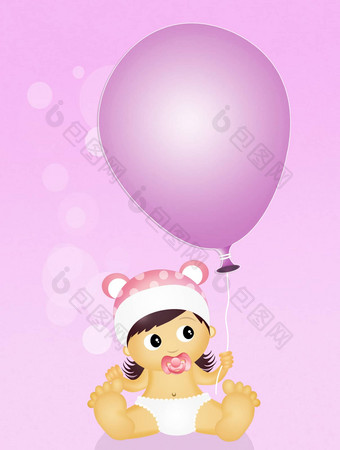 婴儿女气球
