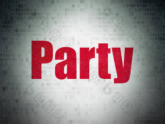 娱乐概念聚会，派对数字数据纸背景