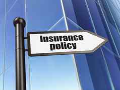 保险概念标志保险政策建筑背景