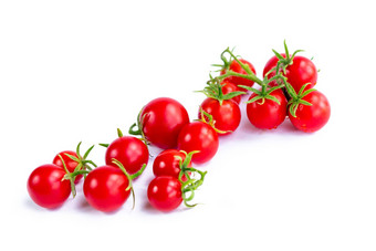 集群西红柿白色背景